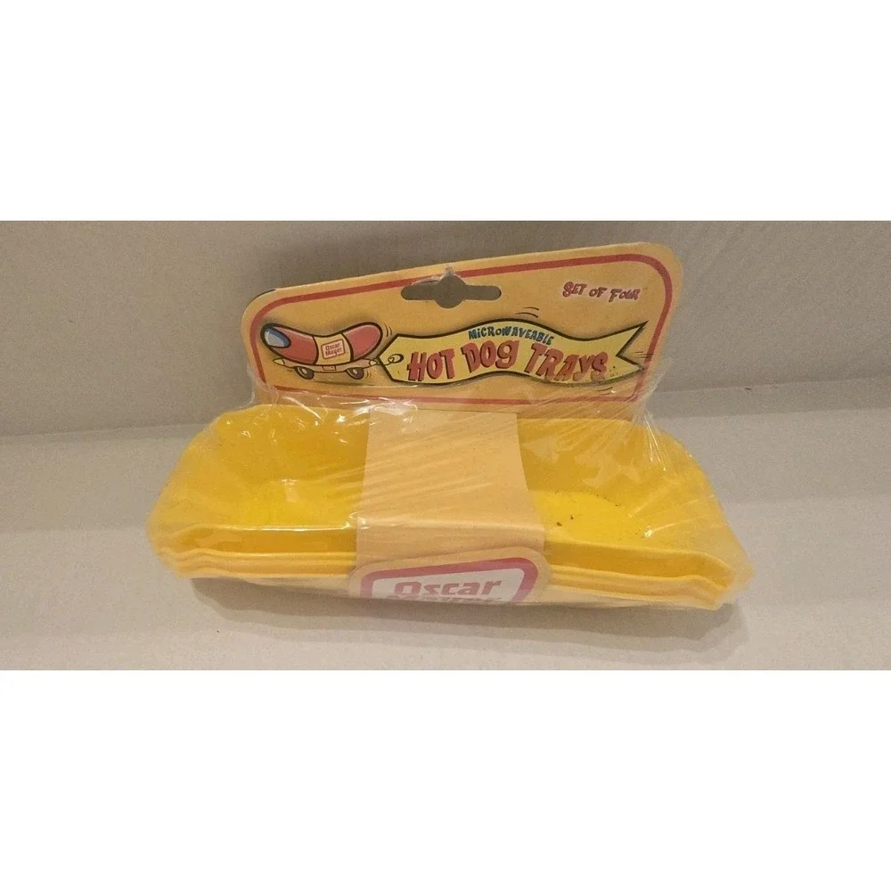 Vintage New Oscar Meyer Hot Dog Tray Set Of 4